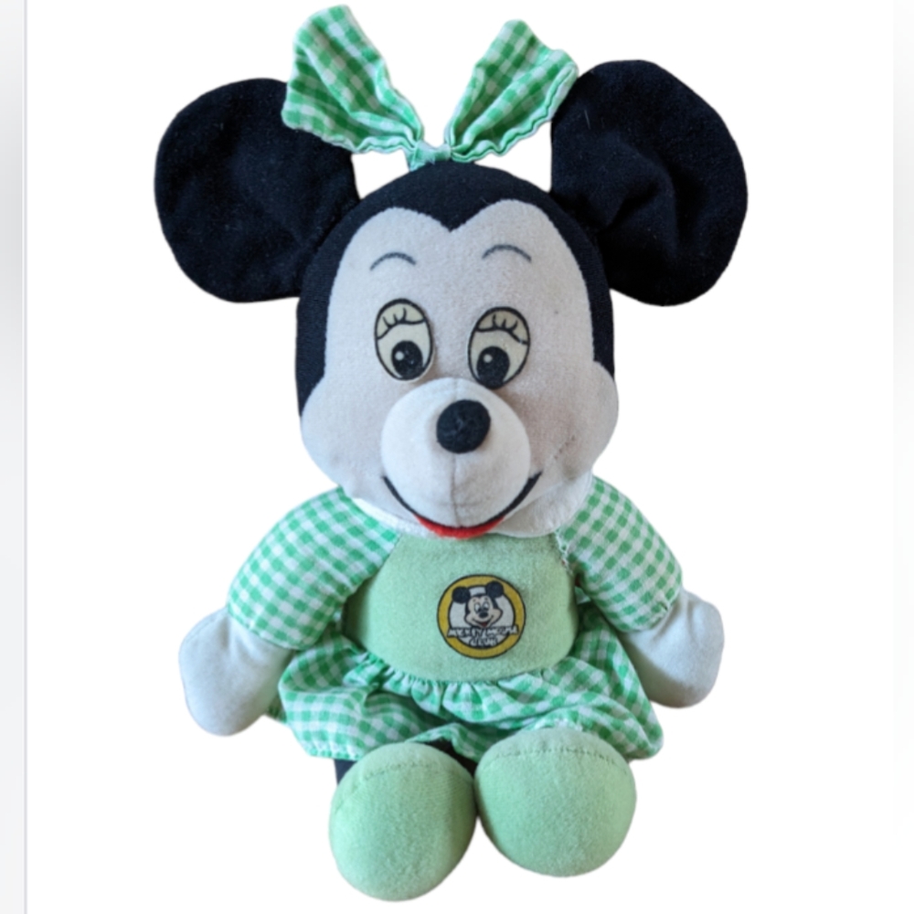 Vintage Minnie Mouse plush Mickey Mouse Club outfit green…